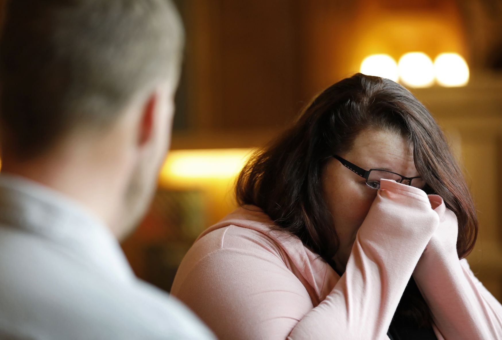 Tearful meeting for pair forever linked by face transplant